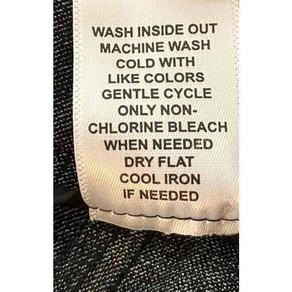 Elle Women's Grey Chambray Mid-Rise Straight Leg 34.5" Inseam Career Pants SZ 6L - Picture 9 of 10